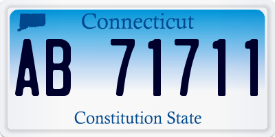 CT license plate AB71711