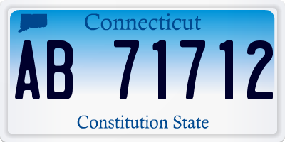 CT license plate AB71712