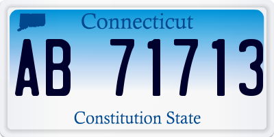 CT license plate AB71713