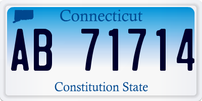 CT license plate AB71714