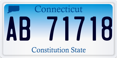 CT license plate AB71718