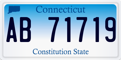 CT license plate AB71719