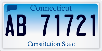 CT license plate AB71721