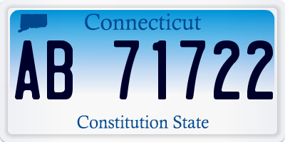 CT license plate AB71722