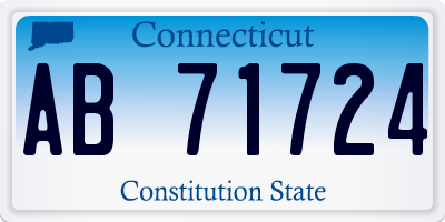 CT license plate AB71724