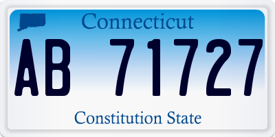 CT license plate AB71727