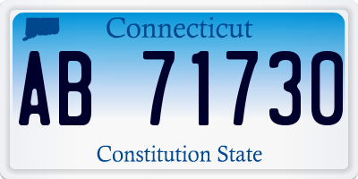 CT license plate AB71730