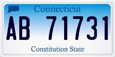 CT license plate AB71731