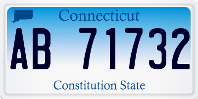 CT license plate AB71732