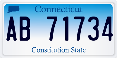 CT license plate AB71734