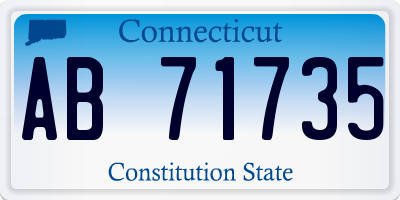 CT license plate AB71735