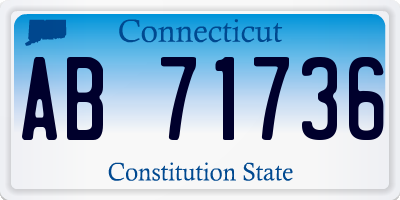 CT license plate AB71736