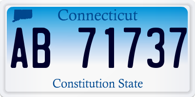 CT license plate AB71737