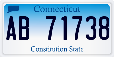 CT license plate AB71738