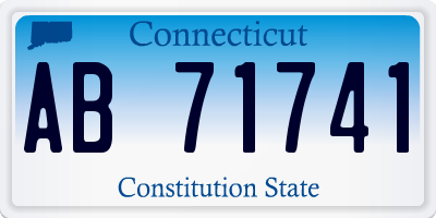 CT license plate AB71741