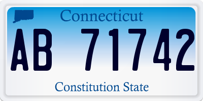 CT license plate AB71742