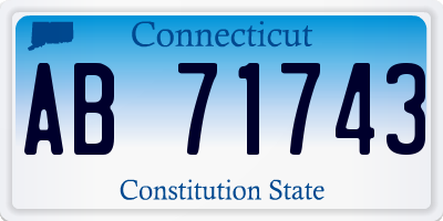 CT license plate AB71743