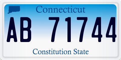 CT license plate AB71744