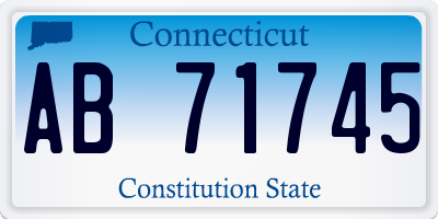 CT license plate AB71745