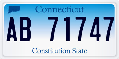 CT license plate AB71747