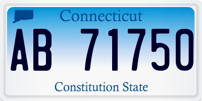 CT license plate AB71750