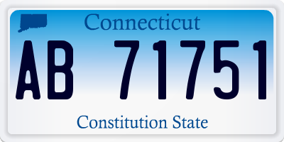 CT license plate AB71751