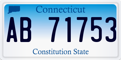 CT license plate AB71753