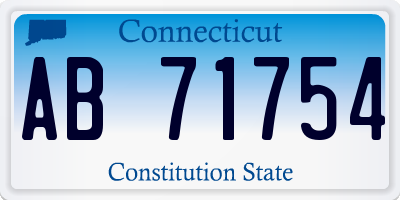 CT license plate AB71754