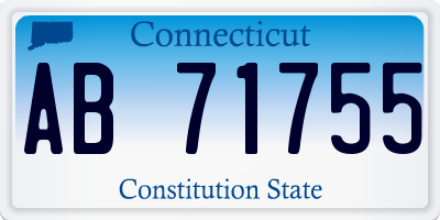 CT license plate AB71755