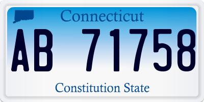 CT license plate AB71758