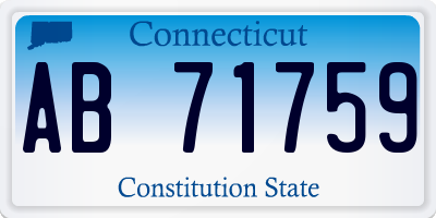 CT license plate AB71759