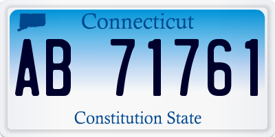 CT license plate AB71761