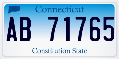 CT license plate AB71765