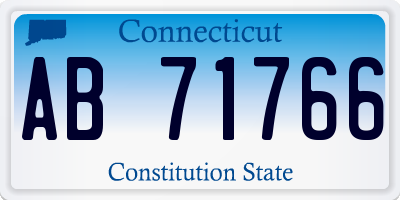 CT license plate AB71766