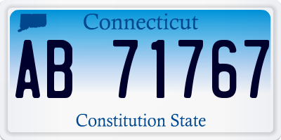 CT license plate AB71767