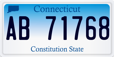 CT license plate AB71768