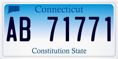 CT license plate AB71771