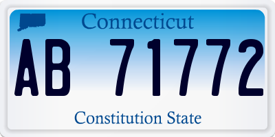 CT license plate AB71772