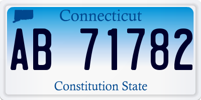 CT license plate AB71782