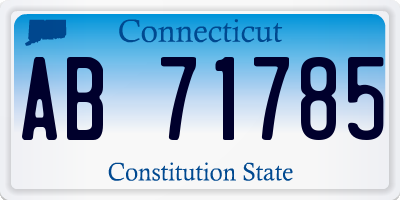 CT license plate AB71785