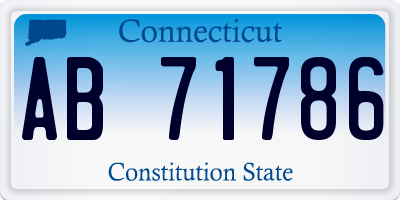 CT license plate AB71786