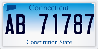 CT license plate AB71787