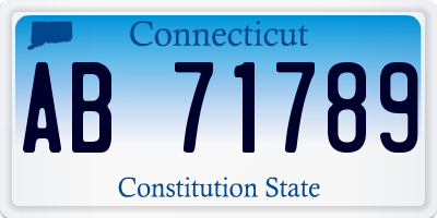 CT license plate AB71789