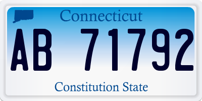 CT license plate AB71792