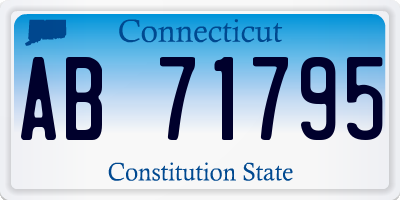 CT license plate AB71795