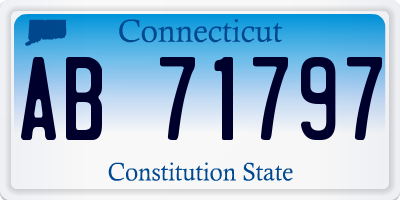 CT license plate AB71797