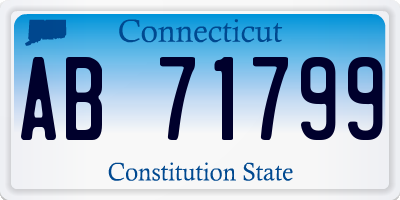 CT license plate AB71799