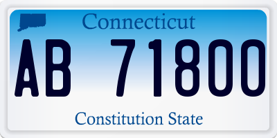 CT license plate AB71800