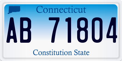 CT license plate AB71804