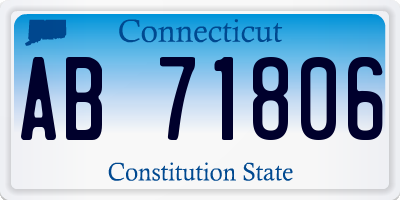 CT license plate AB71806